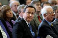 Prime Minister David Cameron prepares to speak at the launch of the ...