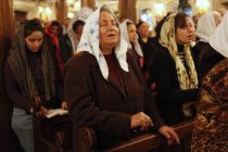Coptic Christians attend a service at a church in the Rod El Faray ...