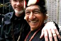Steve Saint (l) with Mincaye, a tribesman who killed a group of ...