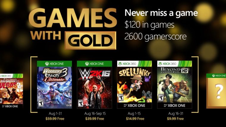 Stige Medicinsk partiskhed Xbox One Games with Gold August 2016 games list features 'WWE 2K16'
