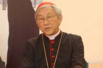 Cardinal Zen speaking at an Aid to the Church in Need press ...