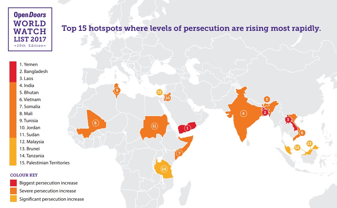 UK's £2.7bn in aid to countries where Christians are persecuted