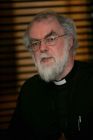 Anglican Archbishop of Canterbury Rowan Williams address journalist ...