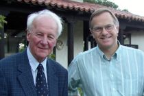 World renowned evangelist Rev John Stott with Dr Chris Wright, head ...