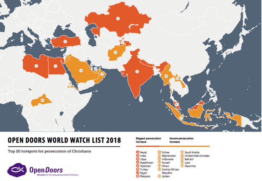 World Watch List Reveals Increasing Christian Persecution - Good News  Christian NewsGood News Christian News