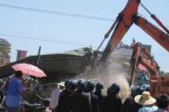 The Chinese authorities bulldoze a so-called 'illegal' church.