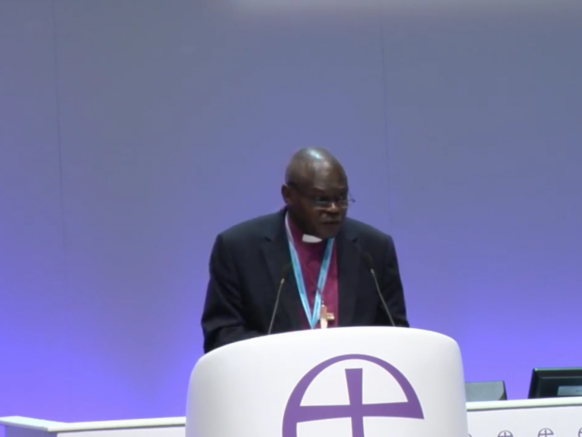 Sentamu resigns as Christian Aid Chair
