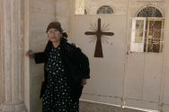An Iraqi Christian woman leaves a church in Tal Kaeef north of Mosul.